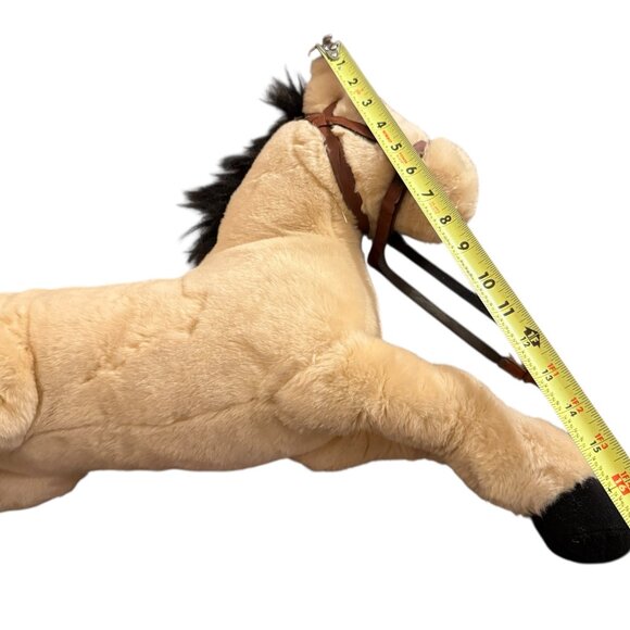 The Saddle Club Large Plush Horse Starlight Light Brown Black Tail, 28" Long - Picture 12 of 12